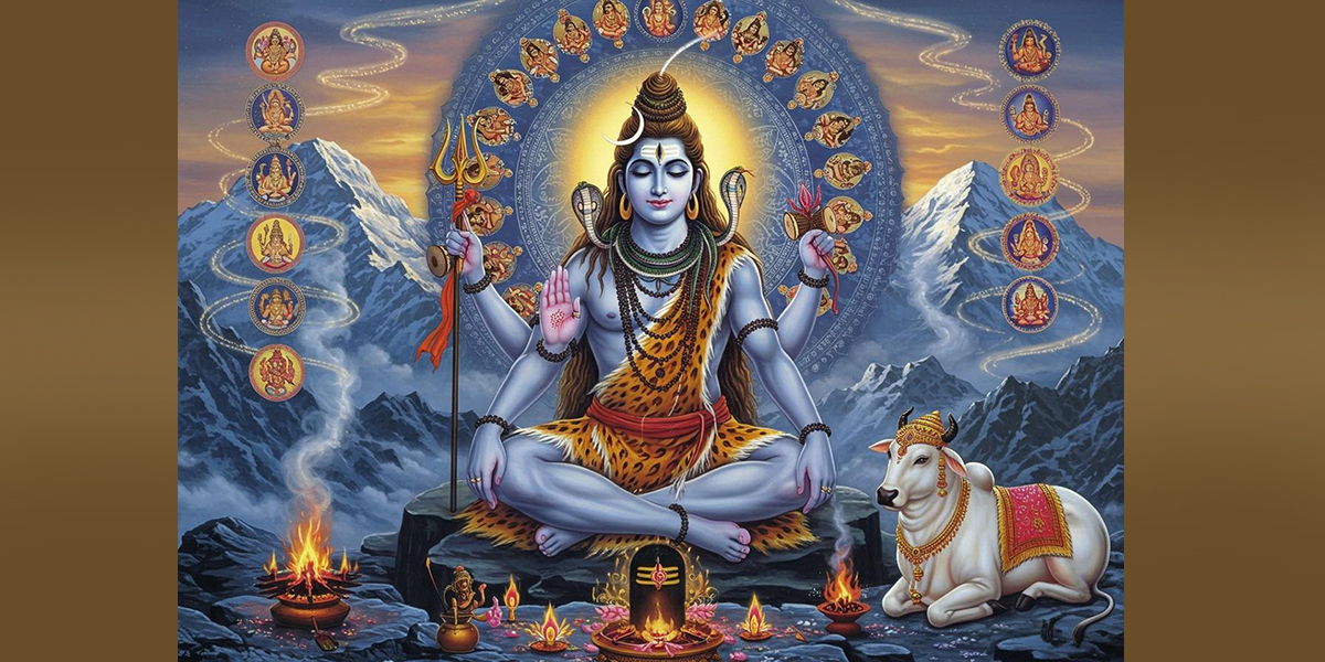 SHIVA (Rudra, Mahadeva, Shankara), Earliest recorded as Vedic Rudra in world oldest holy scripture Rigveda; later exalted as Shiva in Upanishads and Puranas.